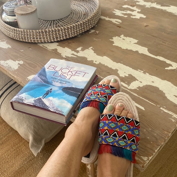 Free People BNWT laidback London embellished tribal Coachella sandal 🌈 Love❤️‼️ - Picture 4 of 10